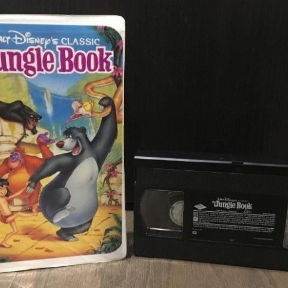 The Jungle Book VHS Tape (Walt Disney Classic) - White Clamshell Case Vintage